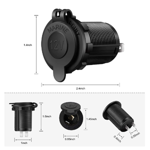 Prise allume-cigare étanche automobile 12V 24V avec lumière LED adaptée au camion ATV de mer de moto de bateau - Product Image 4