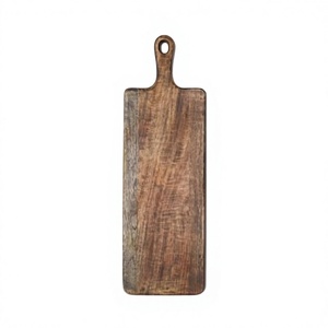 Planche à découper rectangulaire durable, écologique, réutilisable, en bois, fabriquée à la main, épaisseur 1,5 cm, avec poignée, non toxique, passe au lave-vaisselle - Product Image 4