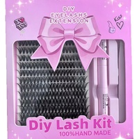 Kit de faux cils TK – Vente en gros transfrontalière – Cils volumineux européens/américains en grappes individuelles – Synthétiques à volume intense