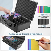 Boîte de rangement à chargement par le haut, étui pour cartes à collectionner de sport, compatible avec les supports de cartes rigides 35PT de 3 x 4 pouces