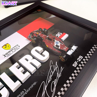 Modèle de voiture de course F1 3D réaliste et moderne, peint à la main, avec cadre photo en alliage personnalisé, art mural 3D par Ksart
