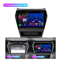 Coche Android 9 pulgadas para Hyundai Santa Fe 3 2013 2014 2015 2016 2016 marco pantalla táctil Radio 2 Din coche reproductor Multimedia