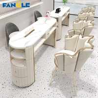 Table de manucure rose de luxe meubles de salon de manucure Tables à ongles Nail Art fournitures de salon de beauté bureau