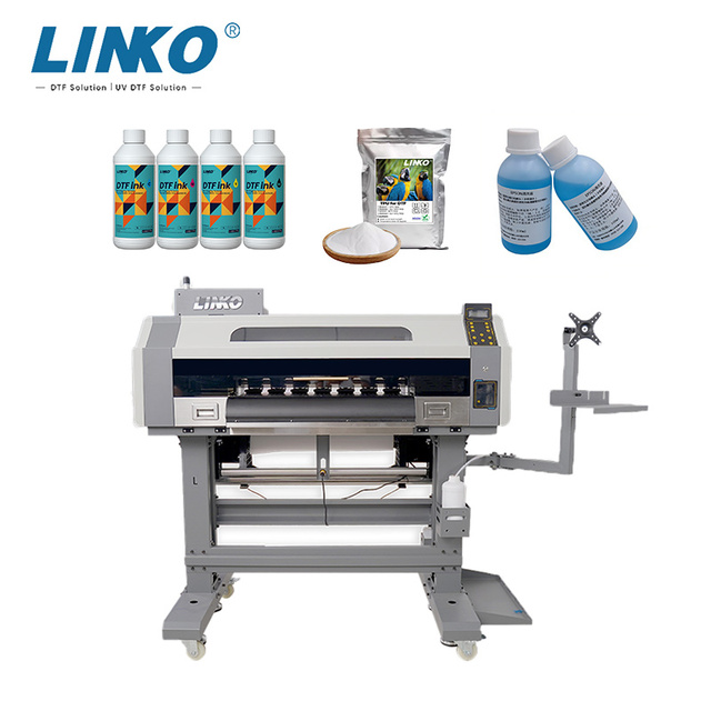 LINKO A1 DTF Printer with Dual I3200 Head for T Shirt Hoodie Garment Textile Printing Machine Automatic Inkjet Printer