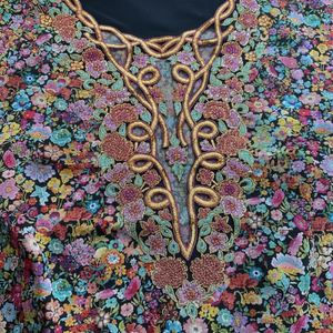 Jalabiya ผ้าซาตินระบายอากาศได้ดีสำหรับผู้หญิงผ้าซาตินปักลายด้วยมือสำหรับใช้ในชีวิตประจำวัน - Product Image 1