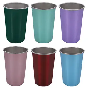 High Quality Eco-Friendly Metal Stainless Steel 304 Tumbler with Straw Drinking Cooler Mug Beer Cup