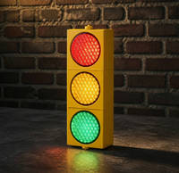 Feu de signalisation LED industriel 8 pouces (200 mm) rouge, jaune, vert, boîtier jaune, étanche IP65
