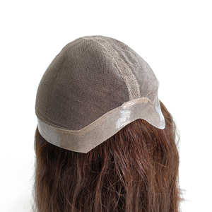 Perruques pour femmes <span class=keywords><strong>en</strong></span> cheveux humains vierges naturels longs, avec dentelle française transparente respirante, fabrication artisanale - Product Image 3