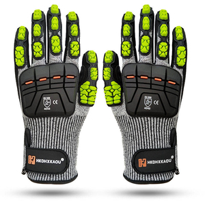 Gants de travail anti-impact de niveau 5, résistants aux coupures, imprégnés de caoutchouc, pour la construction, gants de sécurité, protection des mains, vente directe des États-Unis - Product Image 1