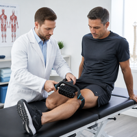 Rouleau de massage électrique professionnel à vibrations avec poignée, rechargeable, pour massage des tissus profonds et récupération musculaire