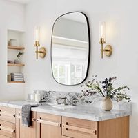 Moderne Rétro Ferronnerie Salle De Bains Applique Verre Miroir Avant pour Chambre Chevet Hôtel Couloir Passage Hôtel Applique Murale
