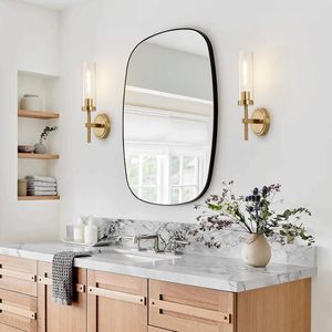 Moderne Rétro Ferronnerie <span class=keywords><strong>Salle</strong></span> <span class=keywords><strong>De</strong></span> Bains <span class=keywords><strong>Applique</strong></span> Verre <span class=keywords><strong>Miroir</strong></span> Avant pour Chambre Chevet Hôtel Couloir Passage Hôtel <span class=keywords><strong>Applique</strong></span> Murale - Product Image 2