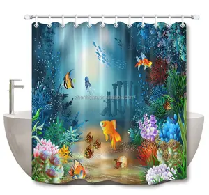 Wholesale Custom Clear Shower Curtain Bathroom Heavy Duty Waterproof Liner Anti-microbial Mildew Resistant Shower Curtain