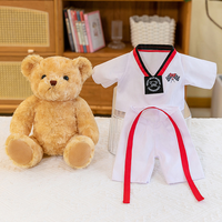 Poupée ours de Taekwondo avec logo personnalisé cadeau d'activité en peluche karaté kung fu ours en peluche ours en peluche jouet en peluche