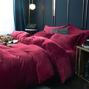 Housse de couette en velours duveteux, drap de <span class=keywords><strong>lit</strong></span> polaire en flanelle Micro, ensemble de literie pour l'hiver - Product Image 5
