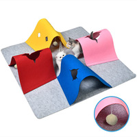 Tunnel pour chat moderne et compact, jouet auto-amusant anti-ennui, respirant, connectable, accessoire pour animaux de compagnie toutes saisons