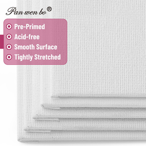 Panwenbo 3mm Độ dày ba tấm sơn lót vải 100% Bông sơn lót trống vải cho sơn dầu Acrylic sơn - Product Image 3