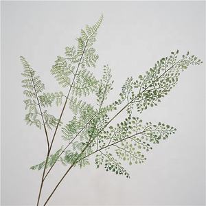 Haute qualité soie floqué tige pliable fougère artificielle feuilles vertes plantes pour Arrangements floraux mariage décoration de la maison - Product Image 5
