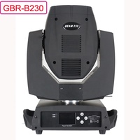 Projecteur à tête mobile Sharpy Beam GBR-B230 16/20 canaux DMX 230W 7R avec 17 gobos fixes, prisme à 16 facettes, 100 000 lumens