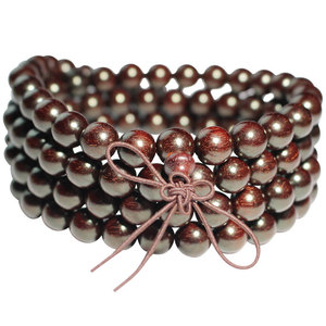 Rosario budista de 108 cuentas de sándalo de sangre zambiano, joyería de palo de rosa africano para ceremonias religiosas, unisex - Product Image 5