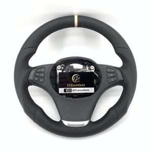 <span class=keywords><strong>Volant</strong></span> en fibre de carbone personnalisé pour <span class=keywords><strong>BMW</strong></span> <span class=keywords><strong>X5</strong></span> <span class=keywords><strong>E53</strong></span> 2004-2006 avec cuir lisse intégral - Product Image 1