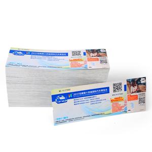 Carta personalizzata stampa carta termica biglietto della lotteria <span class=keywords><strong>invito</strong></span> carta stampa <span class=keywords><strong>biglietti</strong></span> aerei carta d'imbarco - Product Image 1