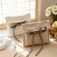 Sac à poussière en coton et lin tissé texturé fait à la main, écologique et tendance