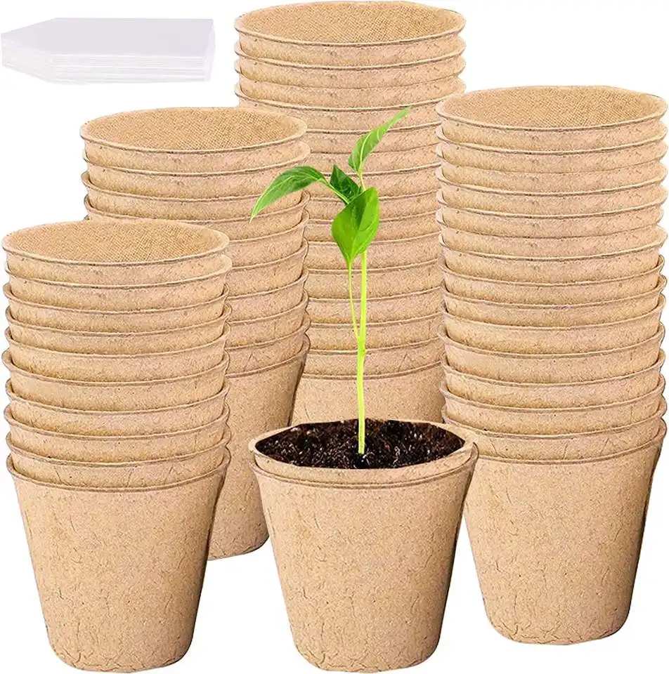 2023 Searea生分解性植木鉢価格紙スタイル植木鉢小さな緑の紙パルプ植木鉢庭用