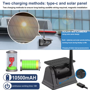 7 inch HD xe màn hình từ năng lượng mặt trời không dây phía sau xem máy ảnh IP68 hỗ trợ cho 1080p đảo ngược máy ảnh cho xe tải van RV vv - Product Image 3