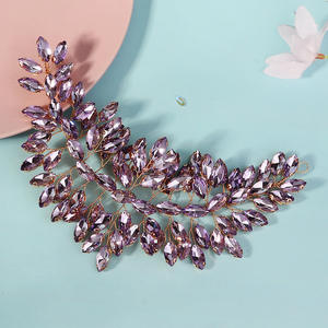 عصابة رأس نحاسية مرصعة بالأحجار الكريمة مصنوعة يدويًا على الطراز الأوروبي الأمريكي للزفاف والحفلات وجلسات التصوير والعروض المسرحية - Product Image 2