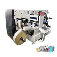 Machine de découpe semi-rotative pour étiquettes, machine de découpe automatique rotative pour codes-barres et adhésifs, alimentée par rouleaux de feuilles.
