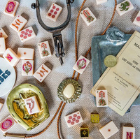 Jeu de Mahjong de style américain sur le thème de la rose du désert Yemo, 4 niveaux, 160 pièces, ensemble de luxe en acrylique