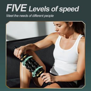 Masseur à rouleaux sans fil électrique avec télécommande, massage percussif corporel, 3 vitesses, 6 barres de massage, appareil soulageant la douleur - Product Image 5