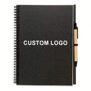 Hot Sale Cheap Promotional Practical Custom Notebook Kraft Paper Cover Metal Spiral Journal <b>Note</b> <b>Book</b> With Pen - Product Image 2