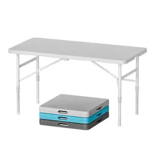 Benjia-mesa larga plegable de plástico para acampar, Picnic, 122x60x74CM, gran oferta