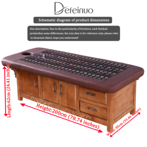 Cama de Vapor Moderna DEFEINUO 2025, Cuero Sintético para Salón de Belleza, Uso en Interiores y Exteriores, Canales de Drenaje, Colaterales - Product Image 5