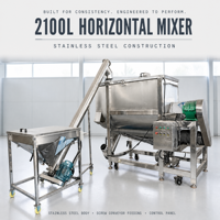 Machine industrielle horizontale automatique de mélange d'aliments pour animaux avec boîte de vitesses en acier inoxydable SUS304 pour l'élevage de volailles et la transformation alimentaire