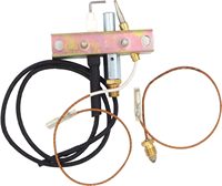 Kit de sécurité en laiton pour foyer au propane, avec soupape de commande principale, pour chauffage extérieur, brûleur pilote, allumage et thermocouple anti-extinction de flamme