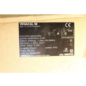 เครื่องวัดระดับเรดาร์แบบอิเล็กโทรดคู่ชนิดคาปาซิทีฟ VEGACAL 69 ของแท้ 100% ความแม่นยำ 0.5% การเชื่อมต่อแบบหน้าแปลน DN50 - Product Image 4
