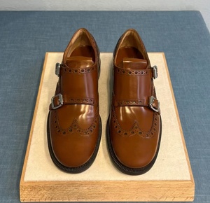 Zapatos Menge de lujo para mujer, con acabado brillante, suela gruesa, estilo académico, punta redonda y tacón bajo, de cuero. - Product Image 5
