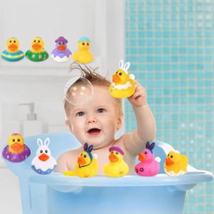 Nouveau Jouet de Bain Flottant en Plastique Canard de Pâques Jaune, Œuf Coloré et Lapin Éclosant – Vente en Gros - Product Image 3