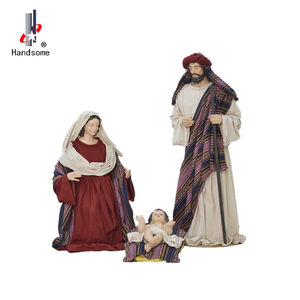 Estatua de la Sagrada Familia de Resina Hecha a Mano HANDSOME HS360123, 33 cm, Escultura Religiosa con Detalles Pintados a Mano, Decoración Navideña Duradera para el Hogar - Product Image 6