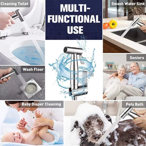 Stainless Steel <strong>Bidet</strong> Toilet <strong>Spray</strong> Holder Bathroom Hand Shattaf Set Toilet <strong>Bidet</strong> Faucet Shower Set Bathroom - Product Image 4
