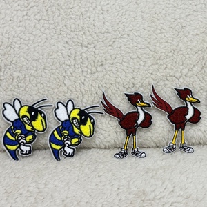 Machine Washable Colorfast Cartoon <b>Mascot</b> Chenille Embroidery Patches for Brand Apparel Customization - Product Image 2