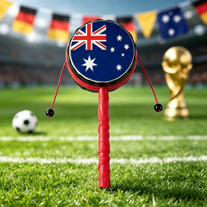 Football Event Custom <b>Hand</b> Rattles <b>Drum</b> National Flag Pattern <b>Hand</b> Shaking Toy Sports Match Souvenir Promotional Gift - Product Image 2