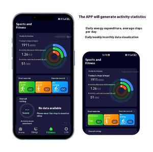 Nouvel anneau intelligent étanche en acier inoxydable Symbian mode multi-mouvement surveillance de la santé pour la fréquence cardiaque oxygène sanguin sommeil - Product Image 4