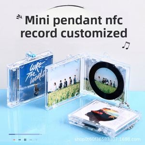 Mini álbum de acrílico personalizado con transferencia de datos UV NFC para colgante de caja, regalo de música de vinilo de celebridades, llavero periférico - Product Image 6