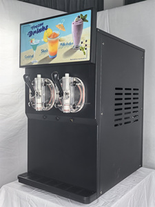 Máquina de granizados de 3 sabores, máquina eficiente para producir bebidas efervescentes, máquina para hacer bebidas congeladas, máquina industrial de granizados, 3 tanques - Product Image 3