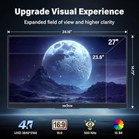 Moniteur portable à double mode d'affichage de 27 pouces, prend en charge le passage transparent entre les modes UHD/FHD, résolution 4K pour l'interface, fréquence de rafraîchissement de 288 Hz