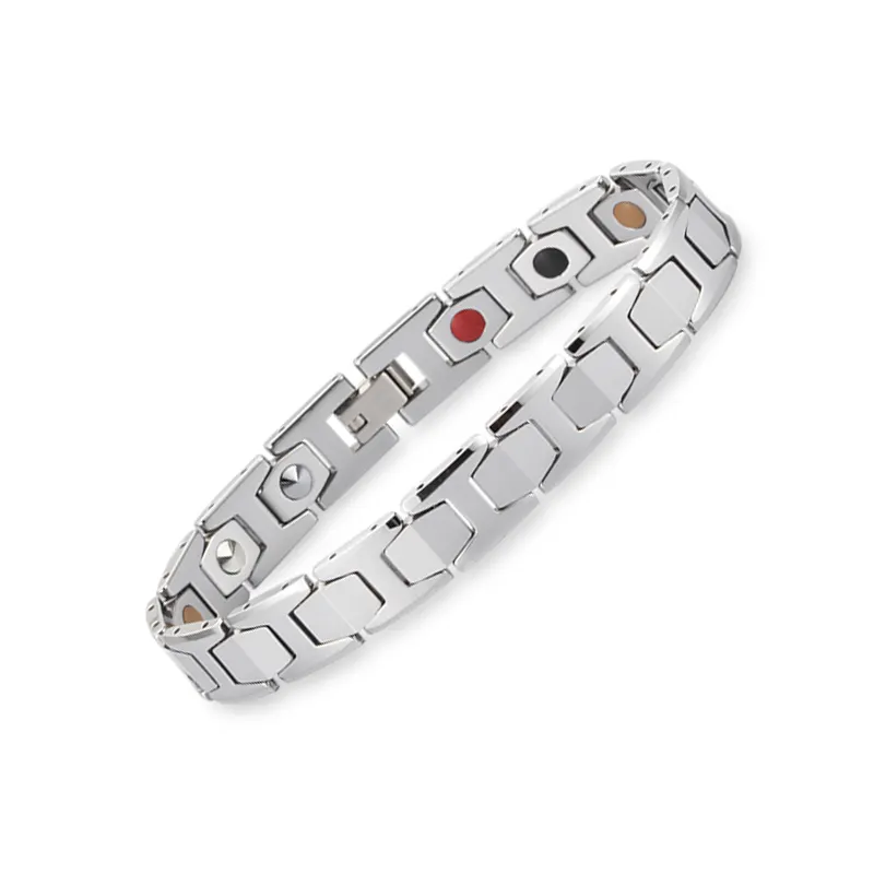 Health Care Couple Bracelet 99.999 Germanium Tourmaline FIR Ion Magnetic Energy Tungsten Germanium Bracelet